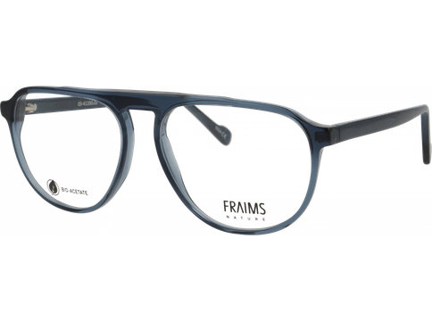 FRAIMS Brille Unisex FRAIMS NATURE 03-41200-02 River, blaugrau transparent glänzend