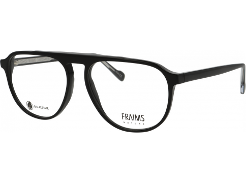 FRAIMS Brille Unisex FRAIMS NATURE 03-41200-01 River, schwarz/schwarz-transparent